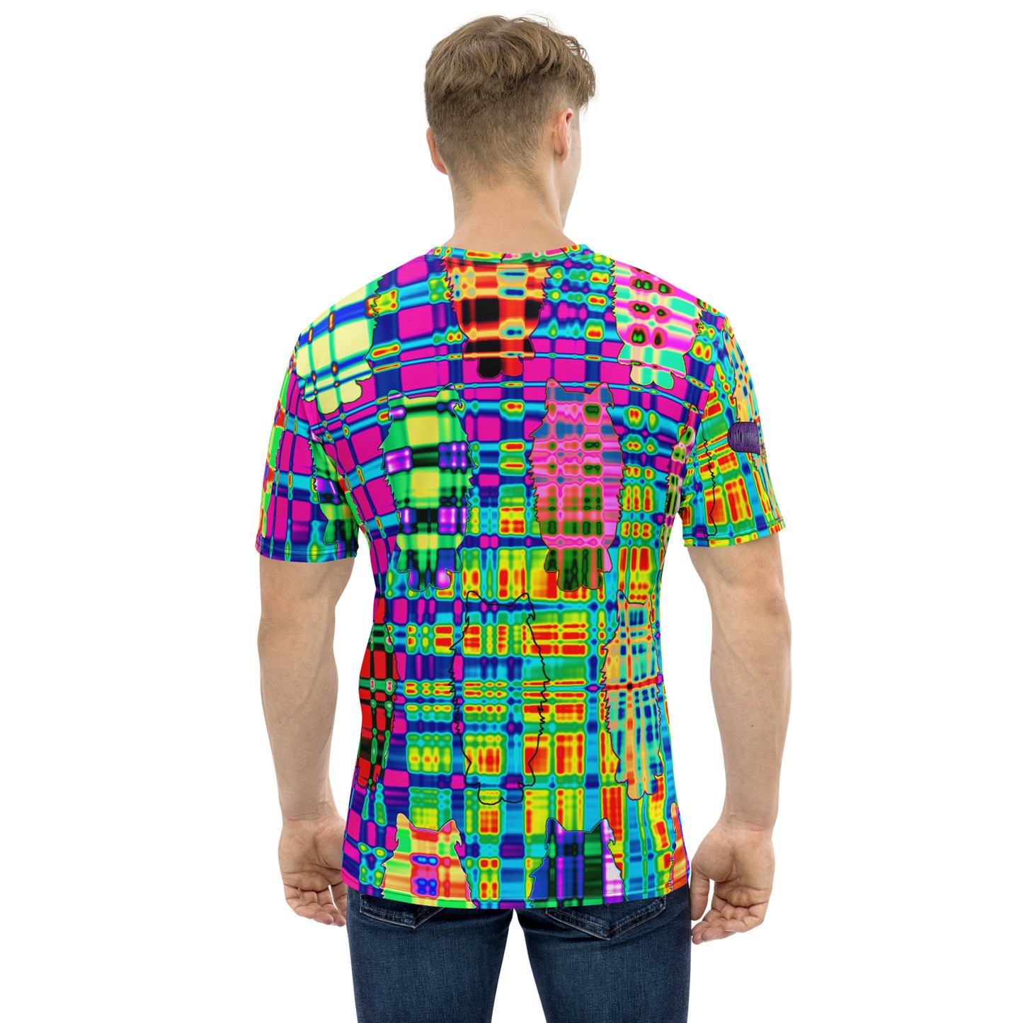 Colorful Cat Wave Men's T-Shirt