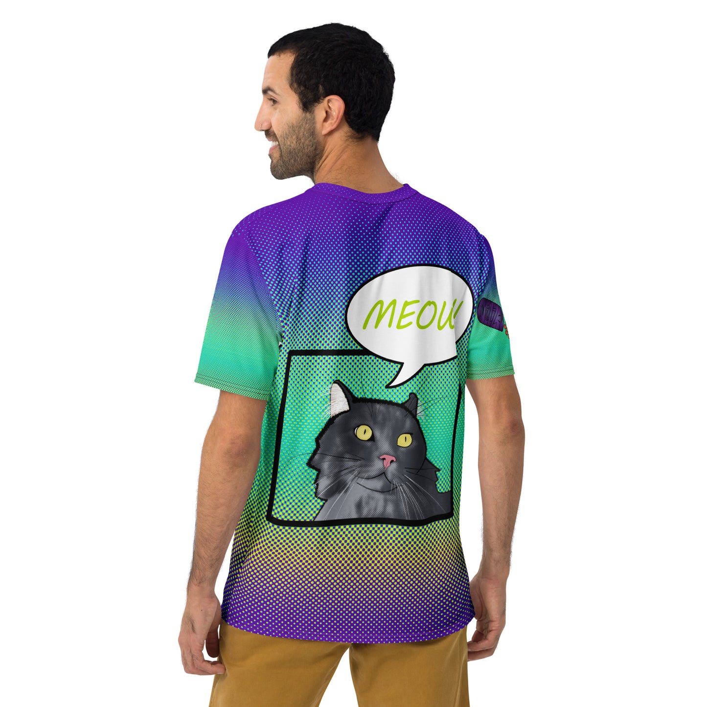 Pop Art Cat Meow Men's T-Shirt