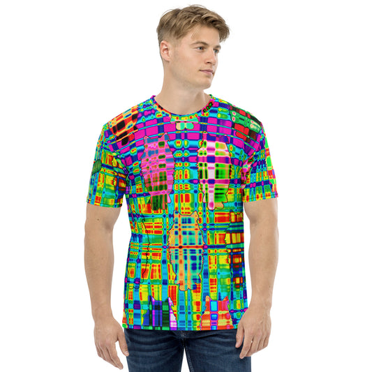 Colorful Cat Wave Men's T-Shirt
