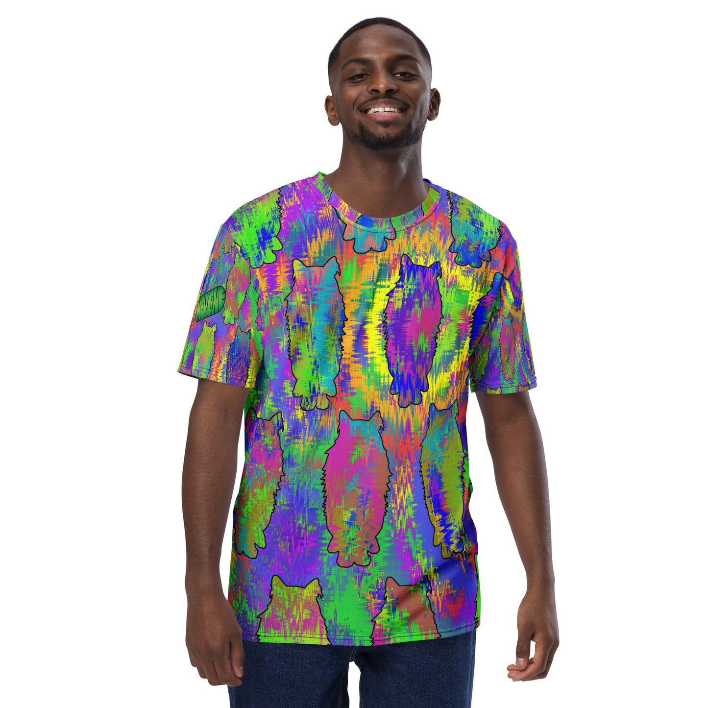 Colorful Cat Static Men's T-Shirt