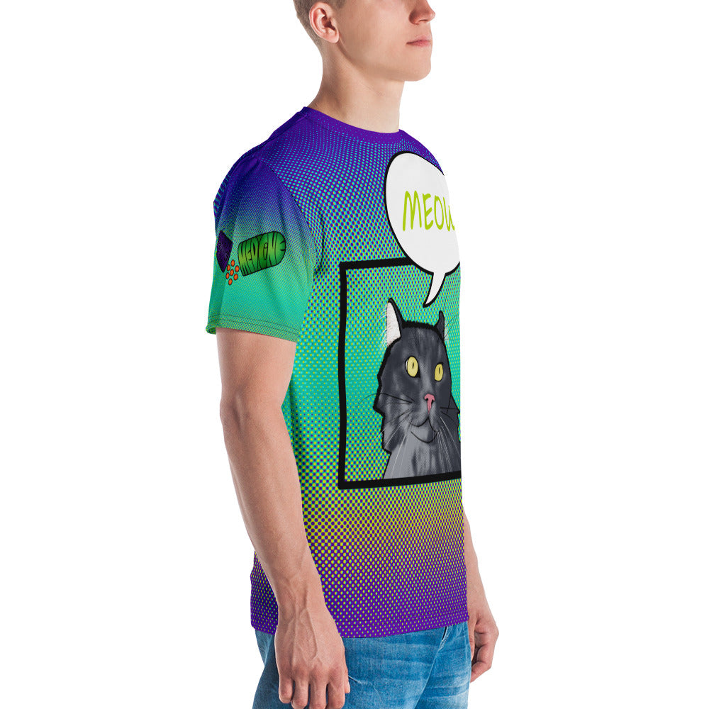 Pop Art Cat Meow Men's T-Shirt