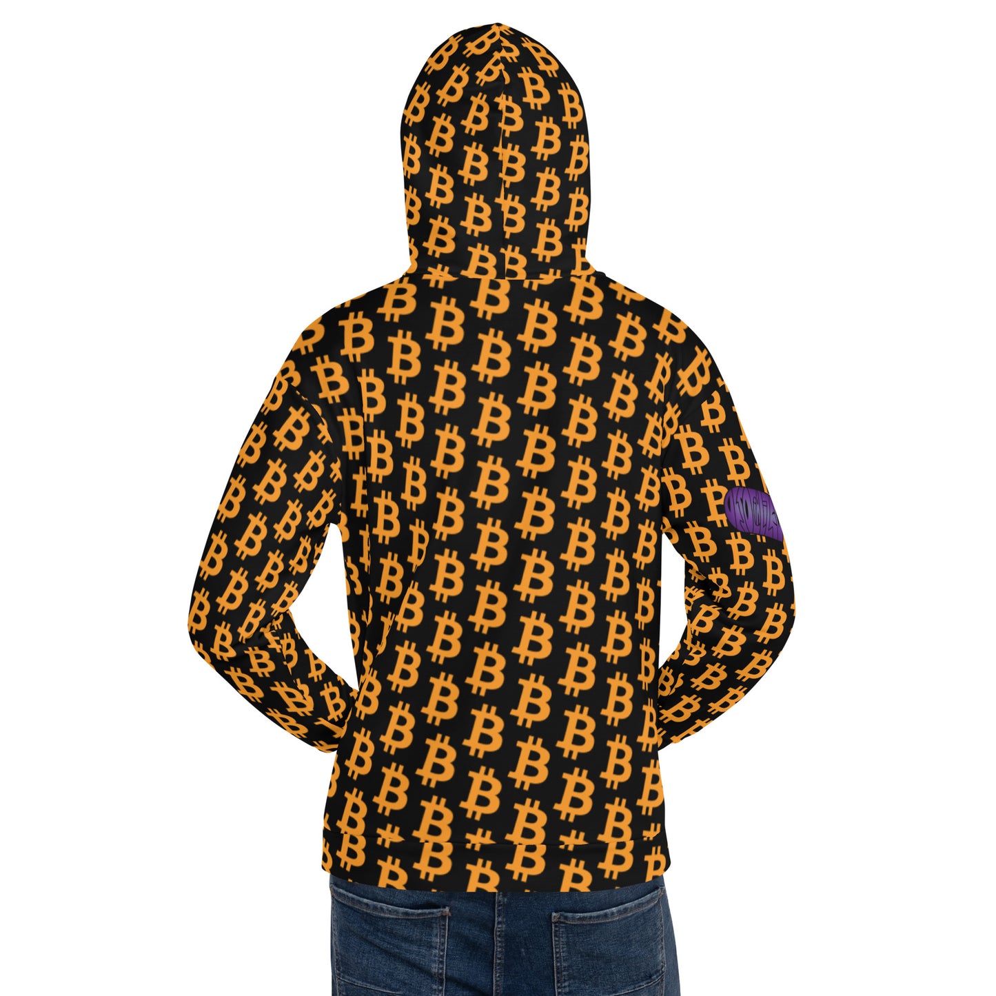 Bitcoin Polka Dot Black Unisex Hoodie