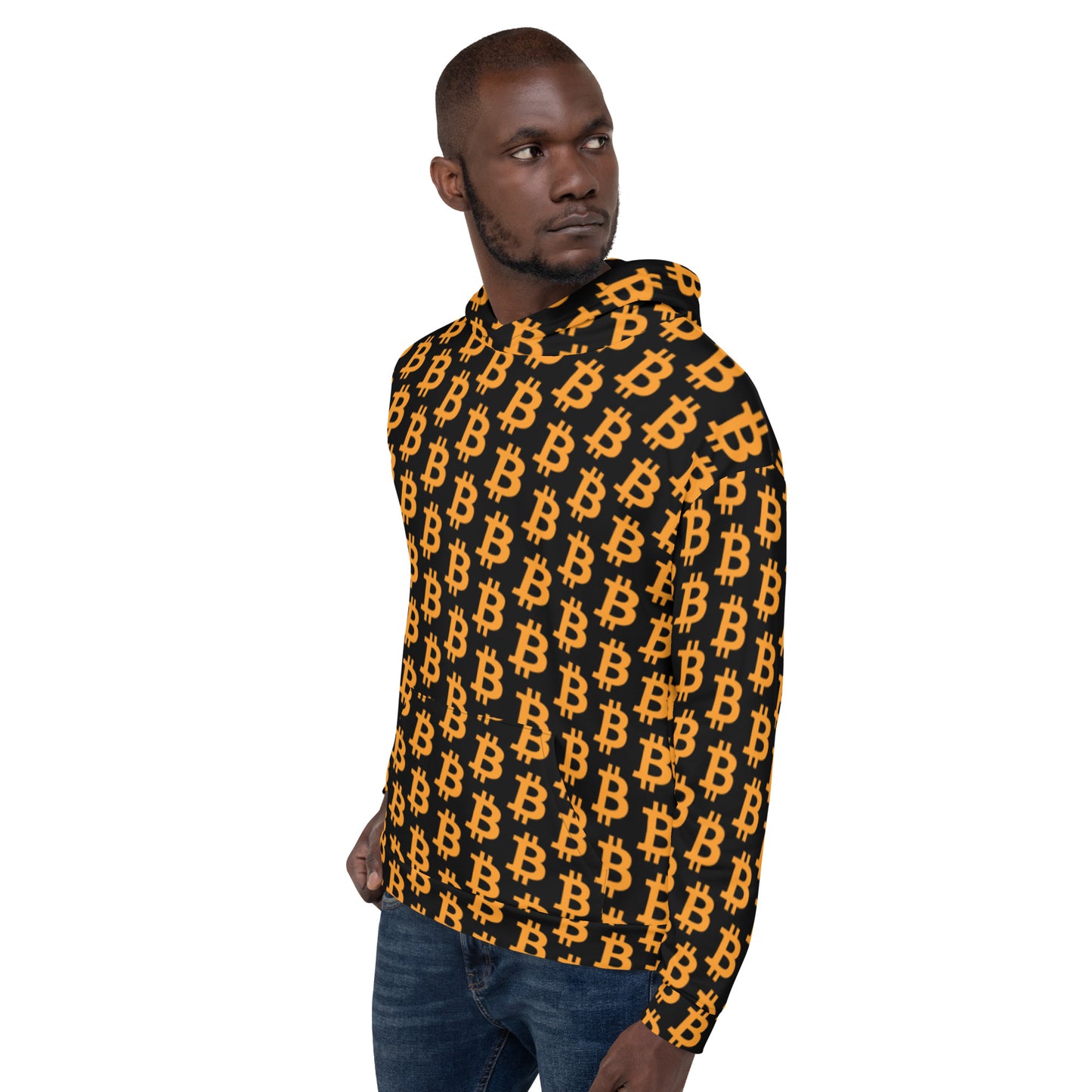 Bitcoin Polka Dot Black Unisex Hoodie