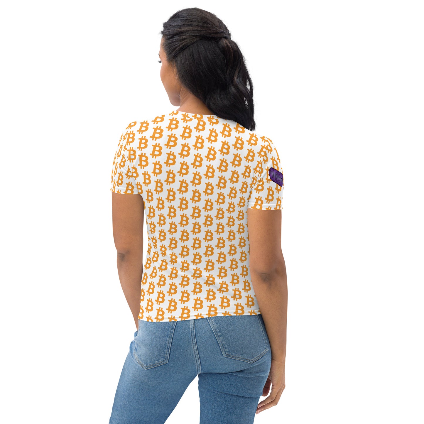 Bitcoin Polka Dots White Women's T-shirt
