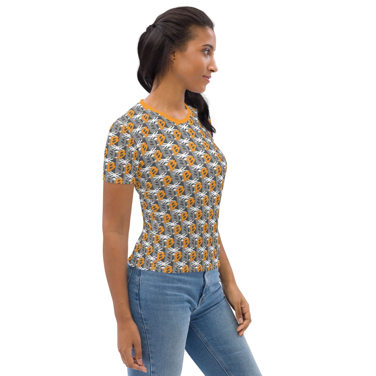 Bitcoin Dice Lattice Gray Women's T-shirt