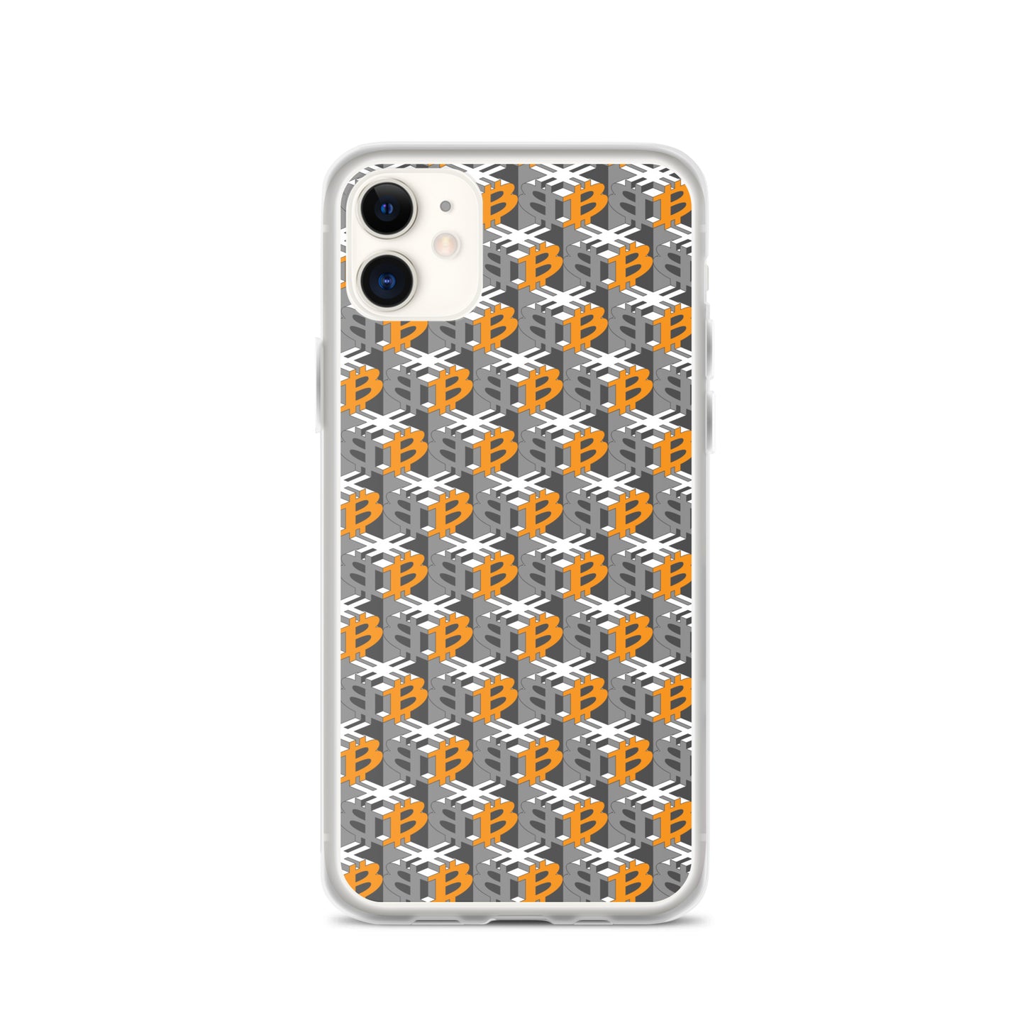 Bitcoin Dice Lattice Gray / Clear Case for iPhone®