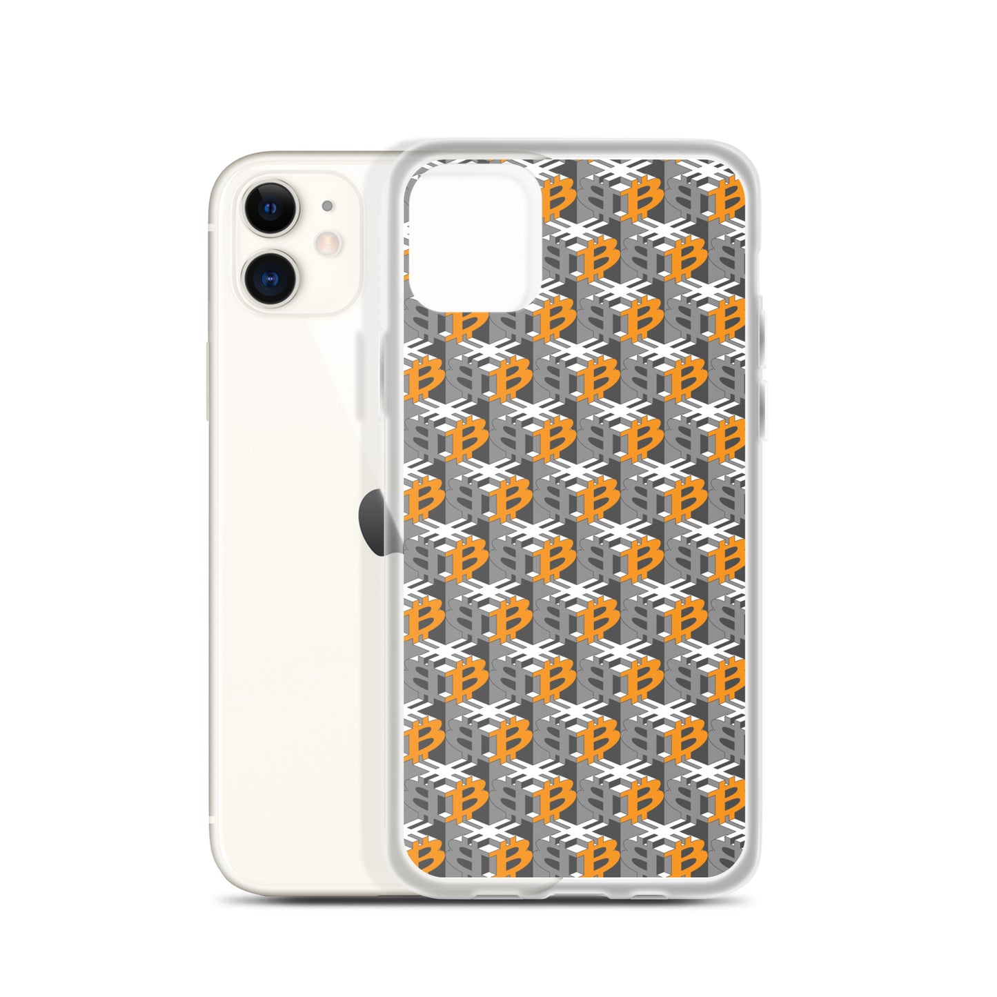 Bitcoin Dice Lattice Gray / Clear Case for iPhone®