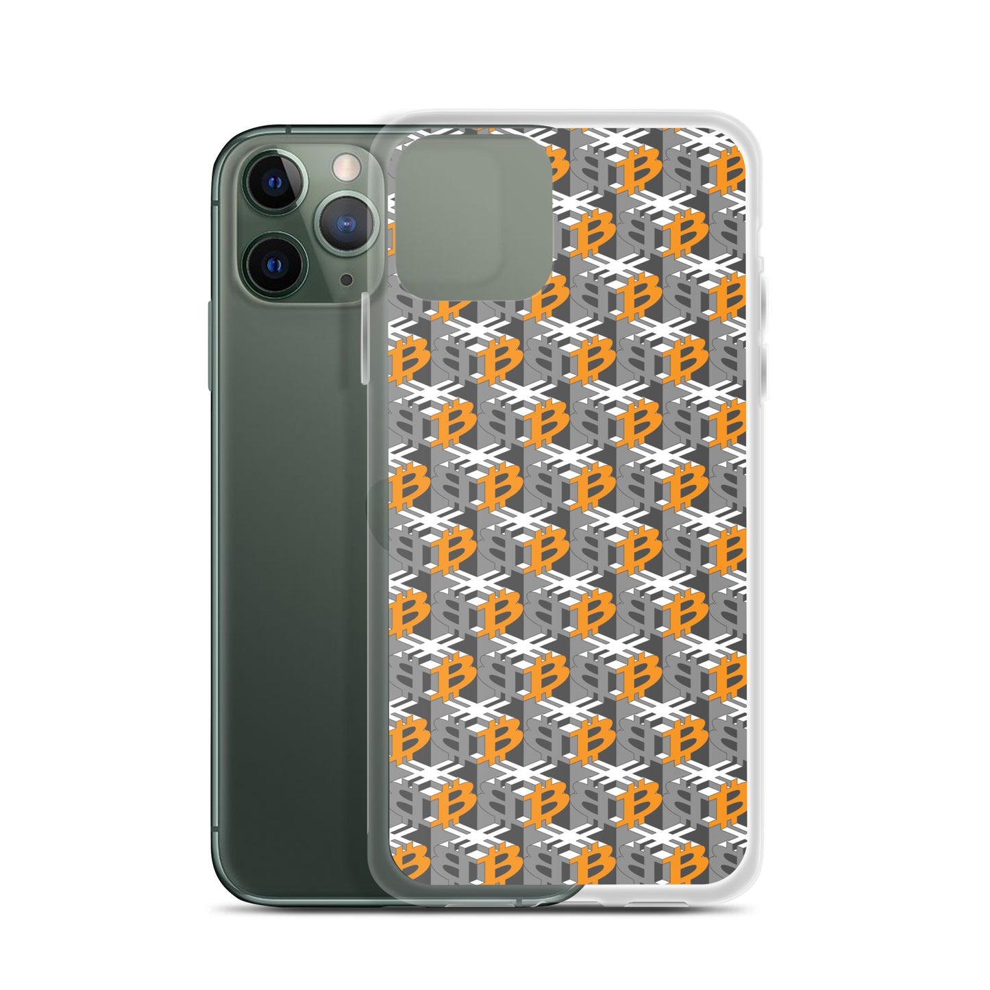 Bitcoin Dice Lattice Gray / Clear Case for iPhone®