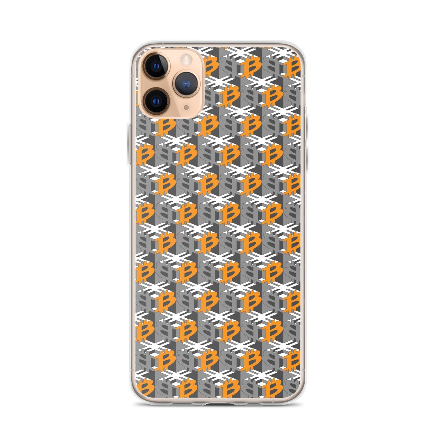 Bitcoin Dice Lattice Gray / Clear Case for iPhone®