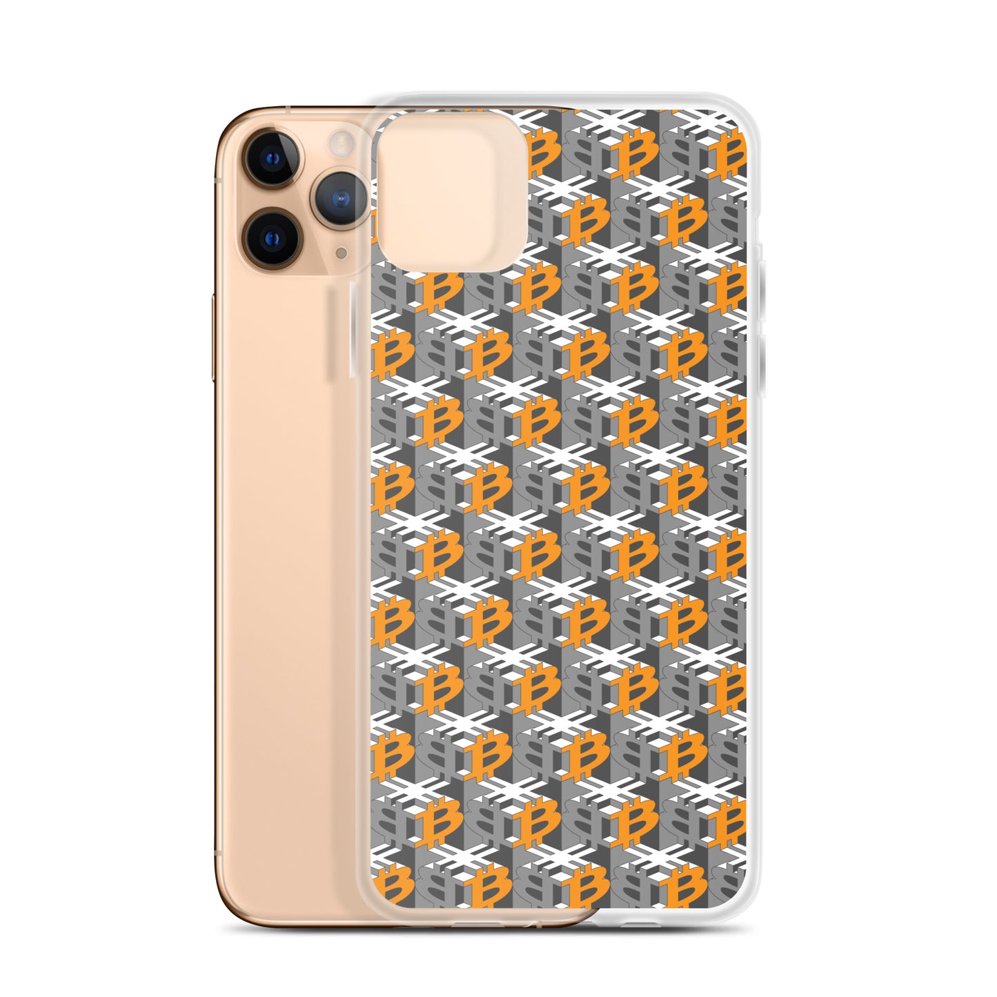 Bitcoin Dice Lattice Gray / Clear Case for iPhone®