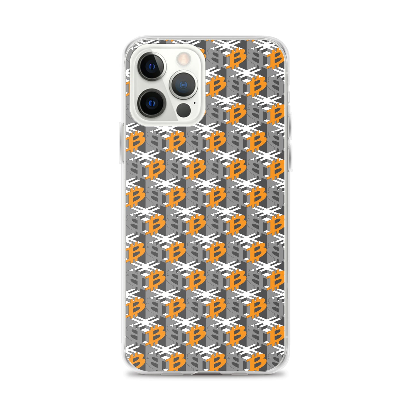 Bitcoin Dice Lattice Gray / Clear Case for iPhone®