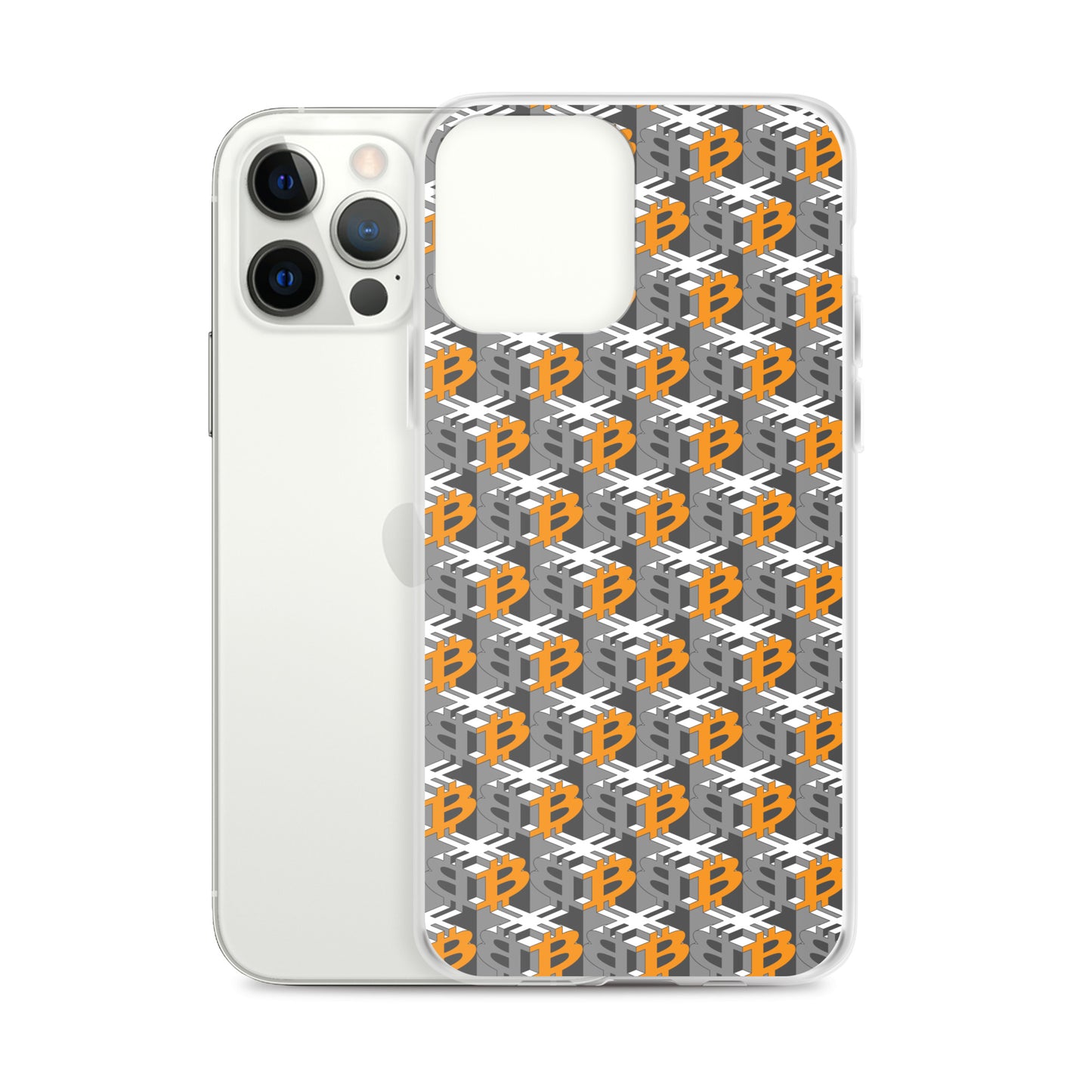 Bitcoin Dice Lattice Gray / Clear Case for iPhone®