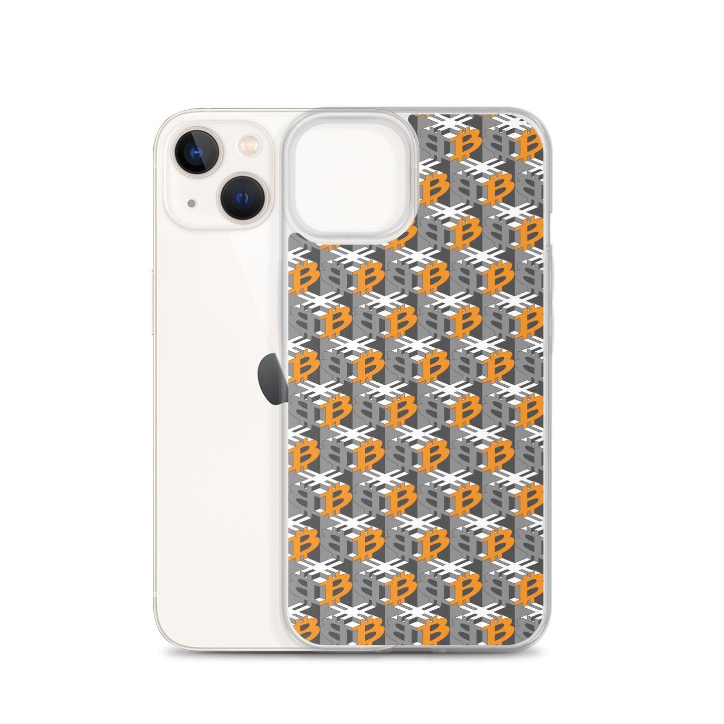 Bitcoin Dice Lattice Gray / Clear Case for iPhone®