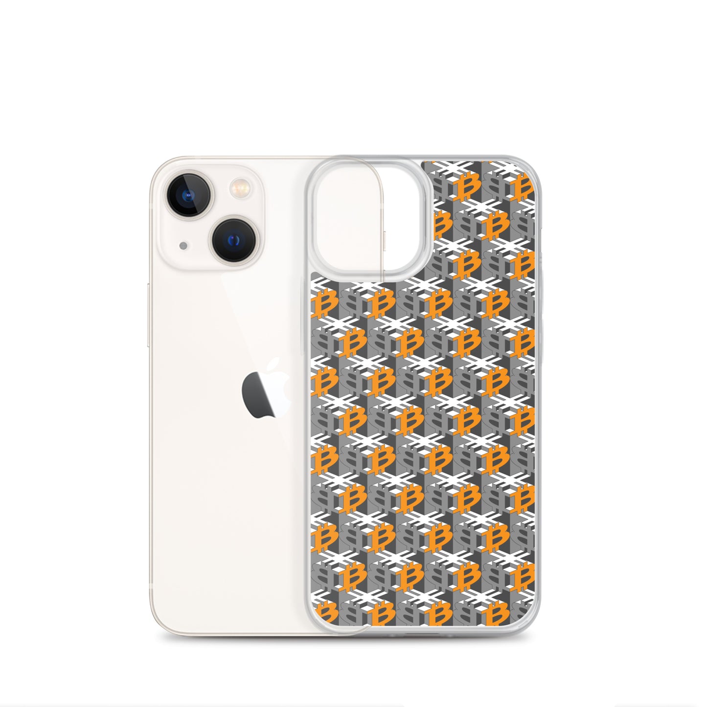 Bitcoin Dice Lattice Gray / Clear Case for iPhone®
