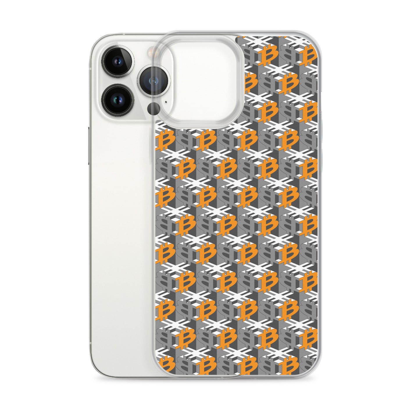 Bitcoin Dice Lattice Gray / Clear Case for iPhone®