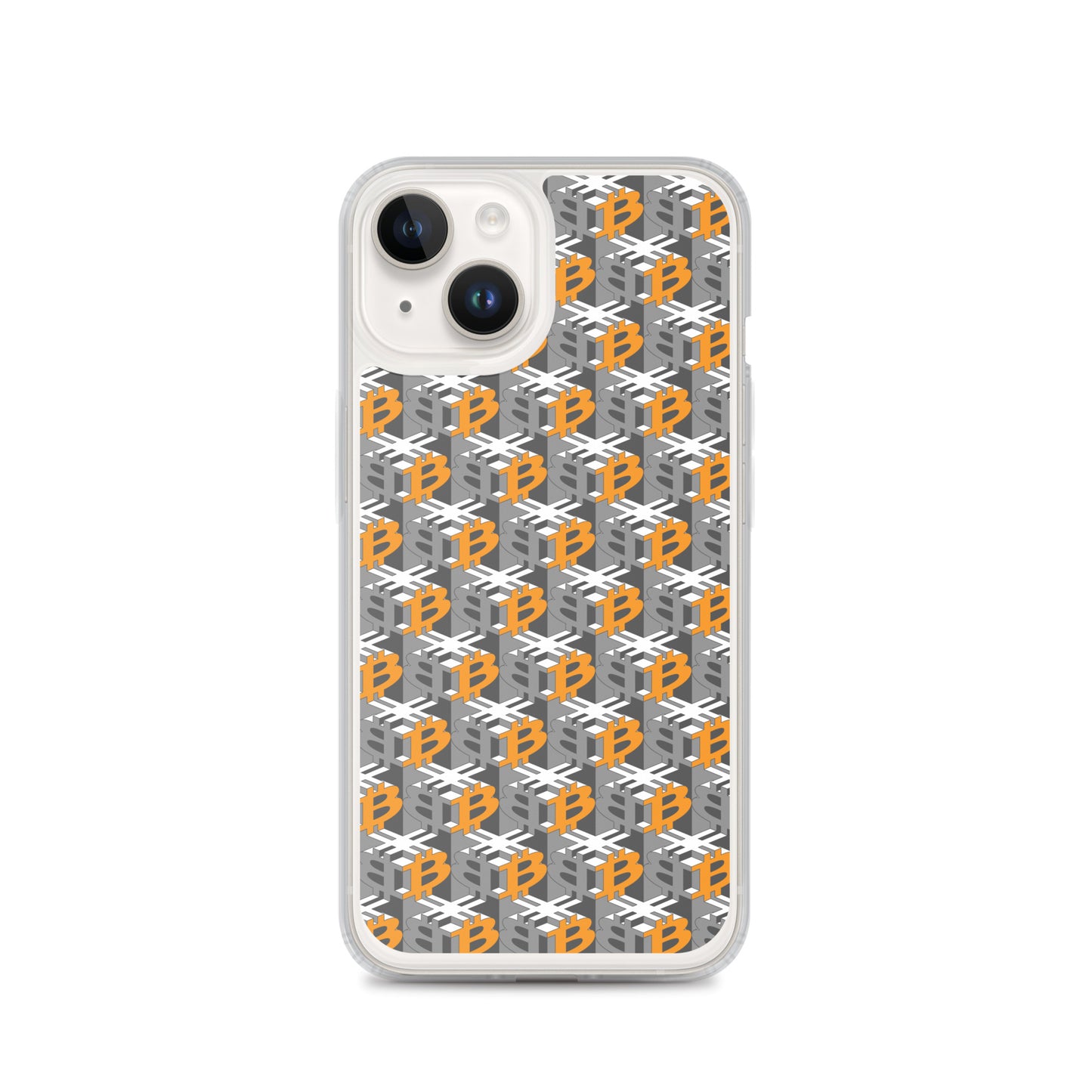 Bitcoin Dice Lattice Gray / Clear Case for iPhone®