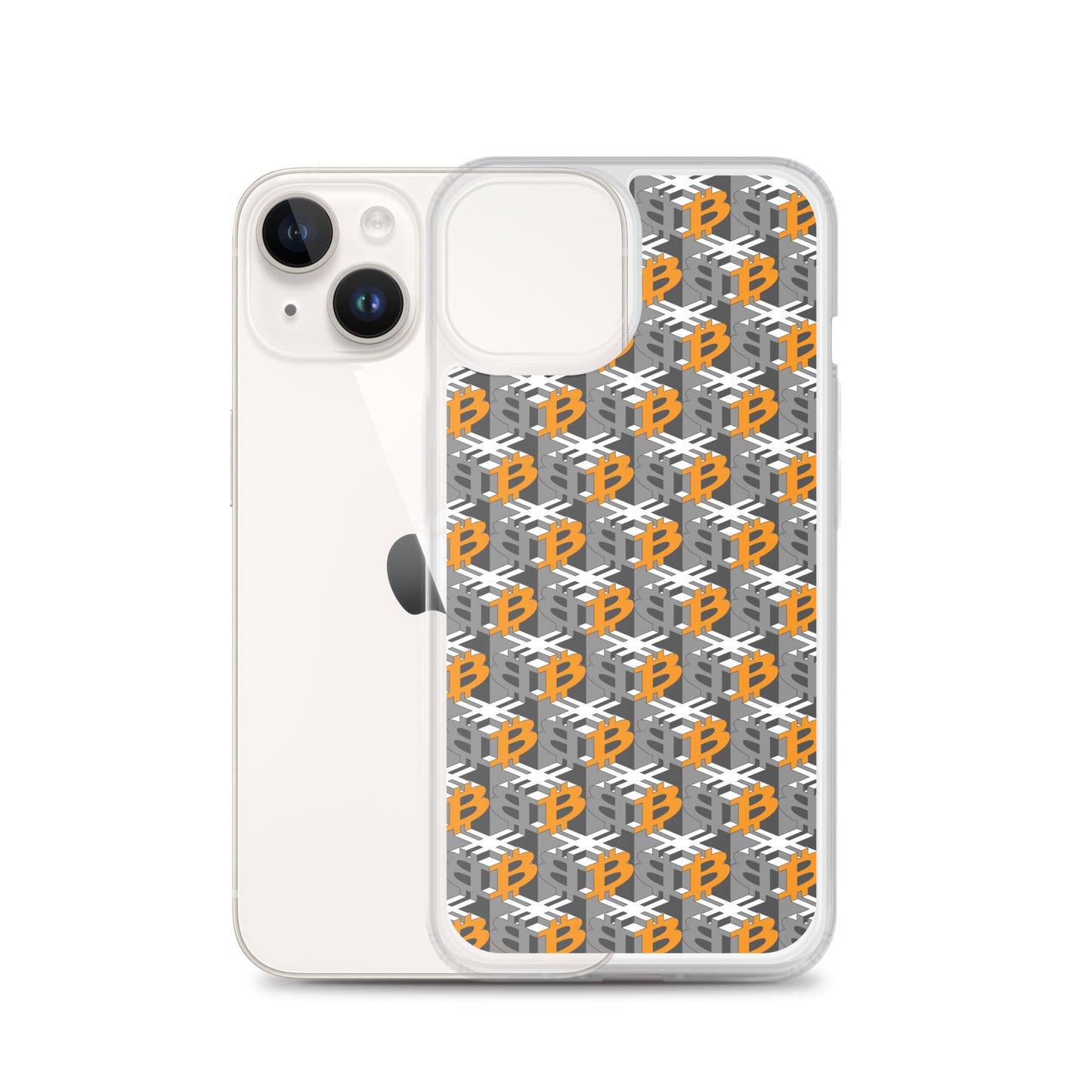 Bitcoin Dice Lattice Gray / Clear Case for iPhone®