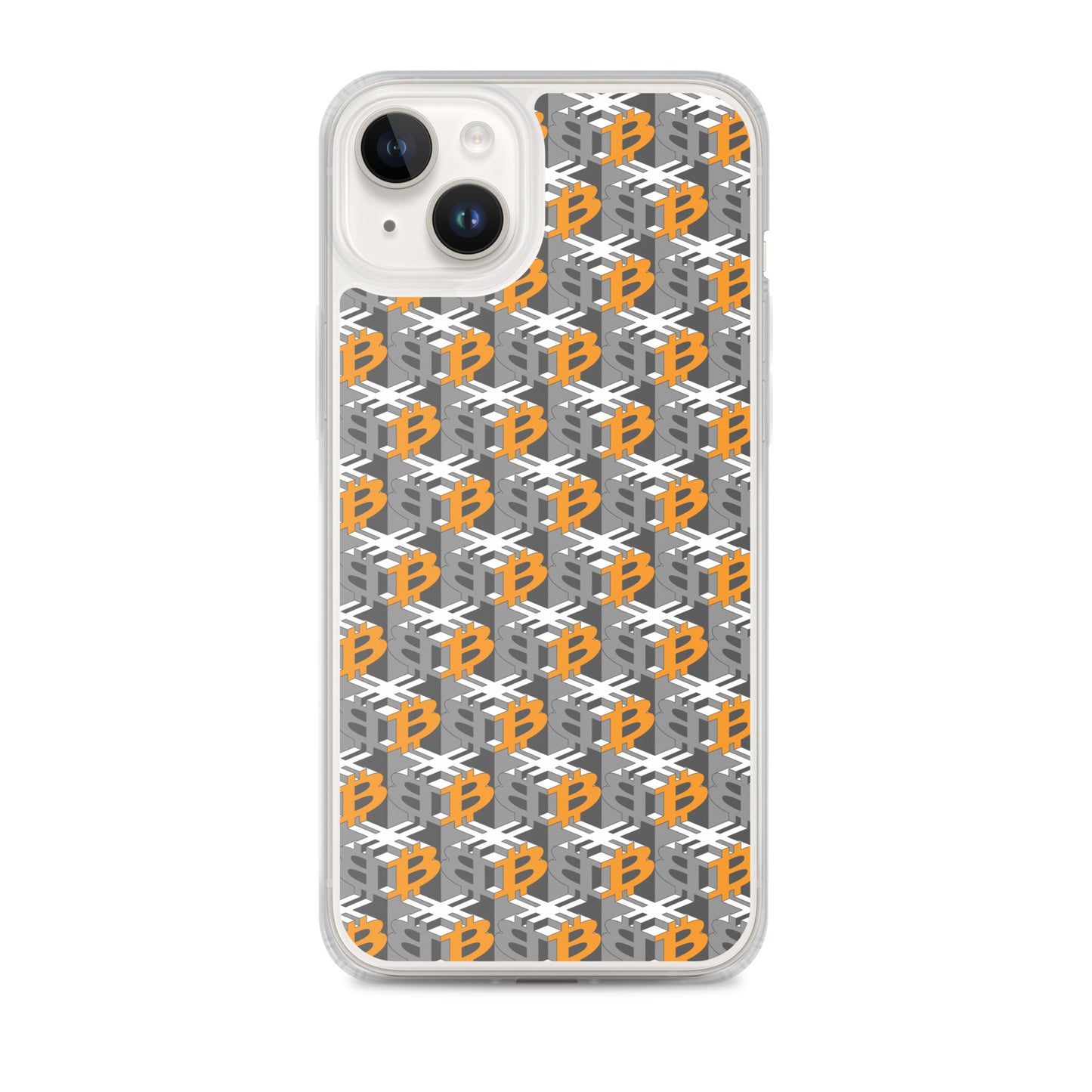 Bitcoin Dice Lattice Gray / Clear Case for iPhone®