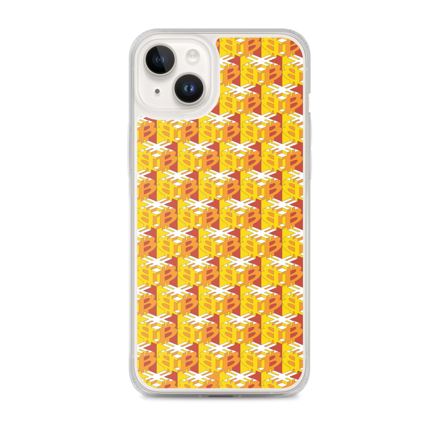 Bitcoin Dice Lattice Red / Clear Case for iPhone®