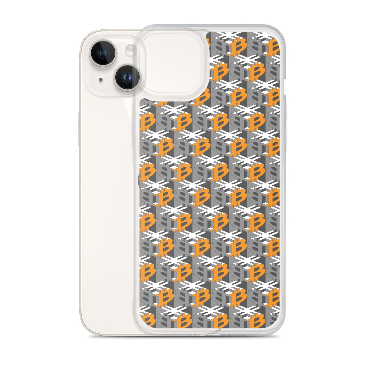 Bitcoin Dice Lattice Gray / Clear Case for iPhone®