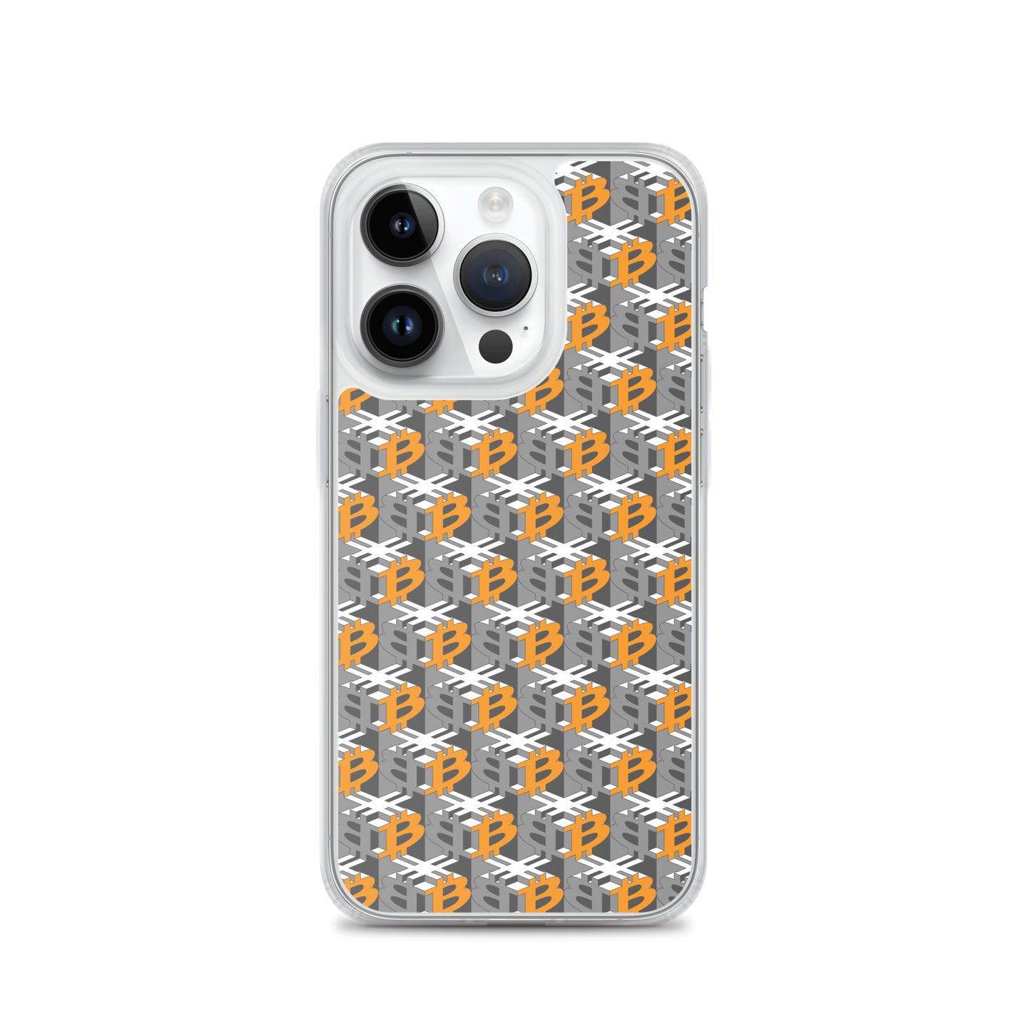 Bitcoin Dice Lattice Gray / Clear Case for iPhone®