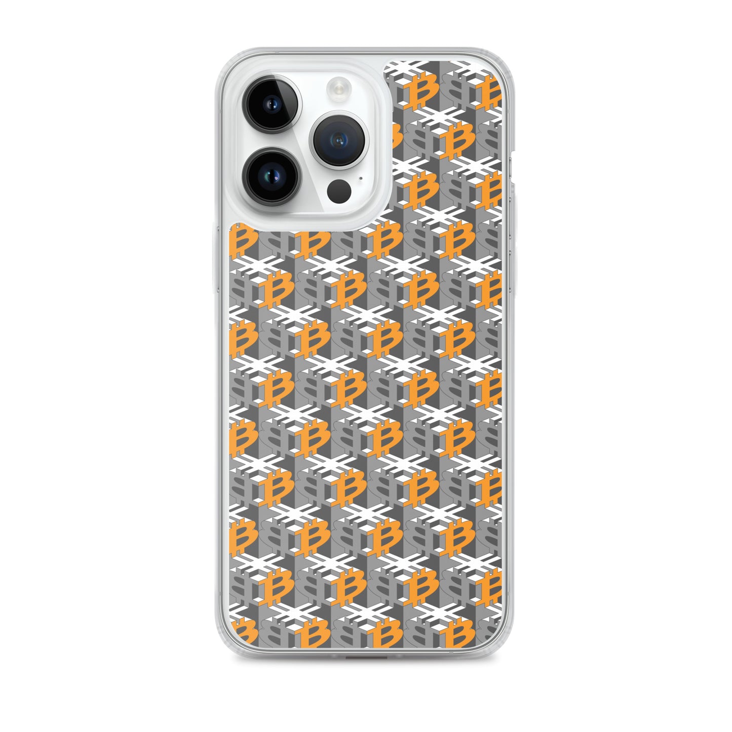 Bitcoin Dice Lattice Gray / Clear Case for iPhone®
