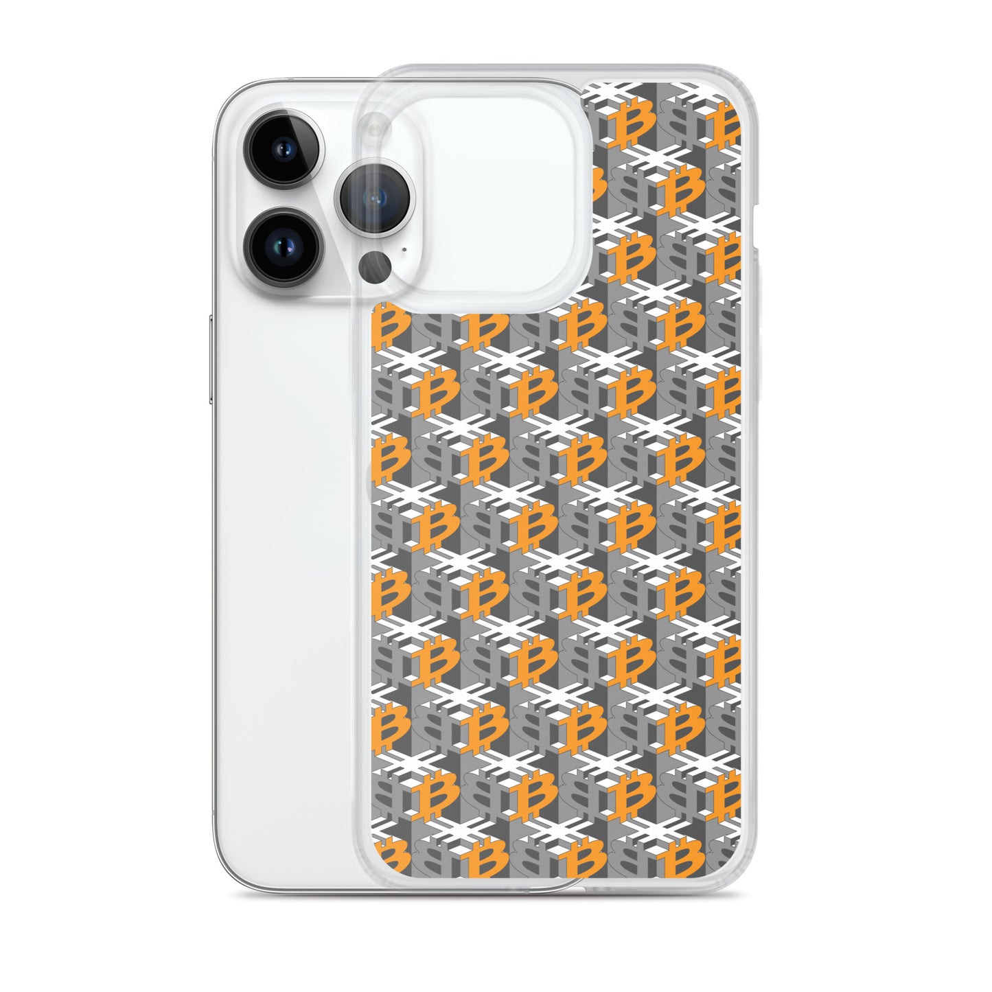 Bitcoin Dice Lattice Gray / Clear Case for iPhone®