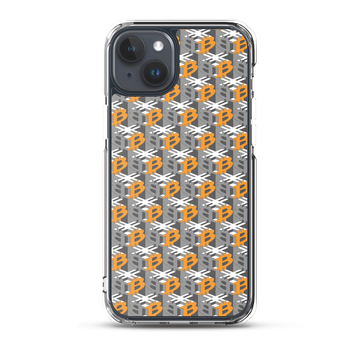 Bitcoin Dice Lattice Gray / Clear Case for iPhone®