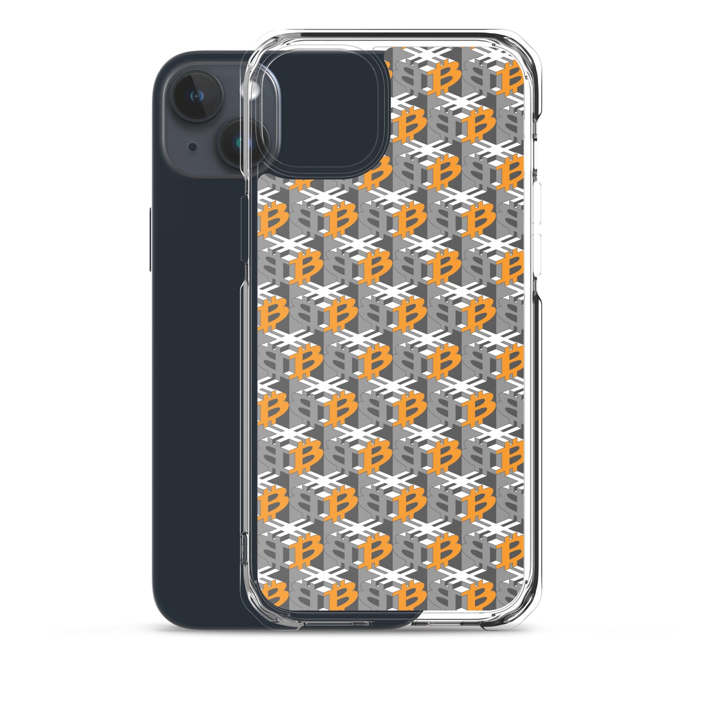 Bitcoin Dice Lattice Gray / Clear Case for iPhone®