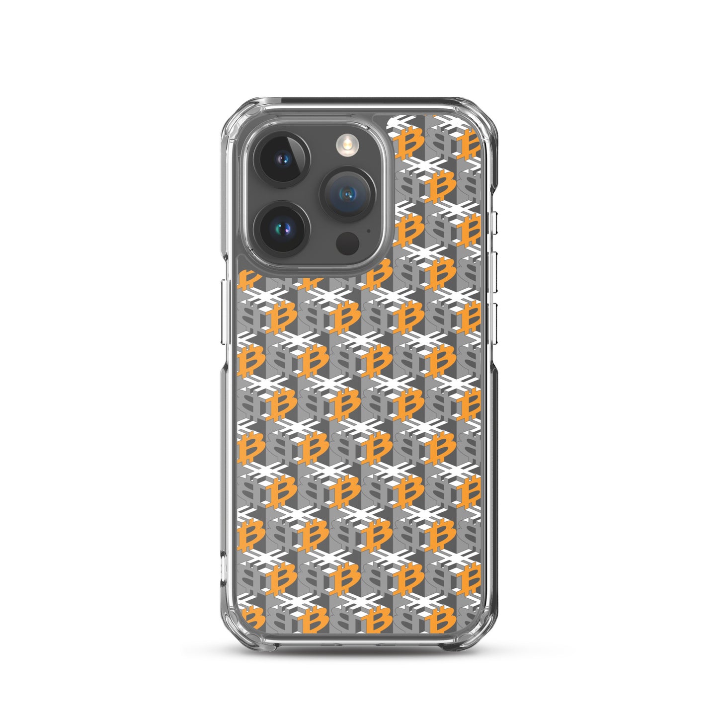 Bitcoin Dice Lattice Gray / Clear Case for iPhone®