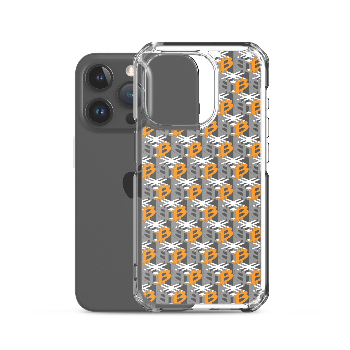 Bitcoin Dice Lattice Gray / Clear Case for iPhone®