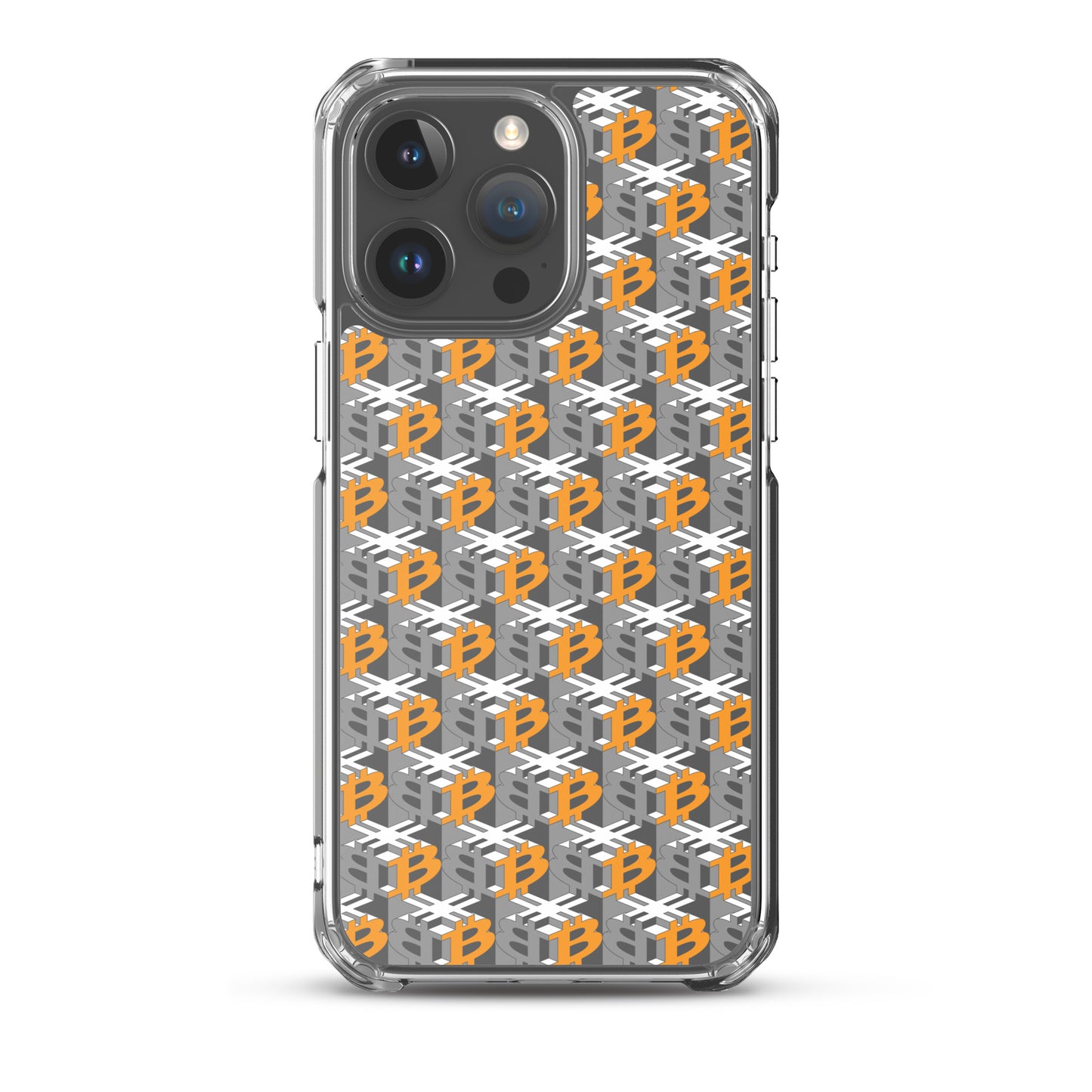 Bitcoin Dice Lattice Gray / Clear Case for iPhone®