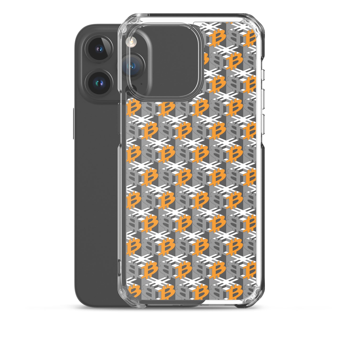 Bitcoin Dice Lattice Gray / Clear Case for iPhone®