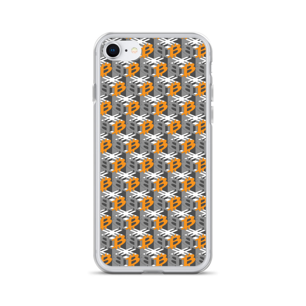 Bitcoin Dice Lattice Gray / Clear Case for iPhone®