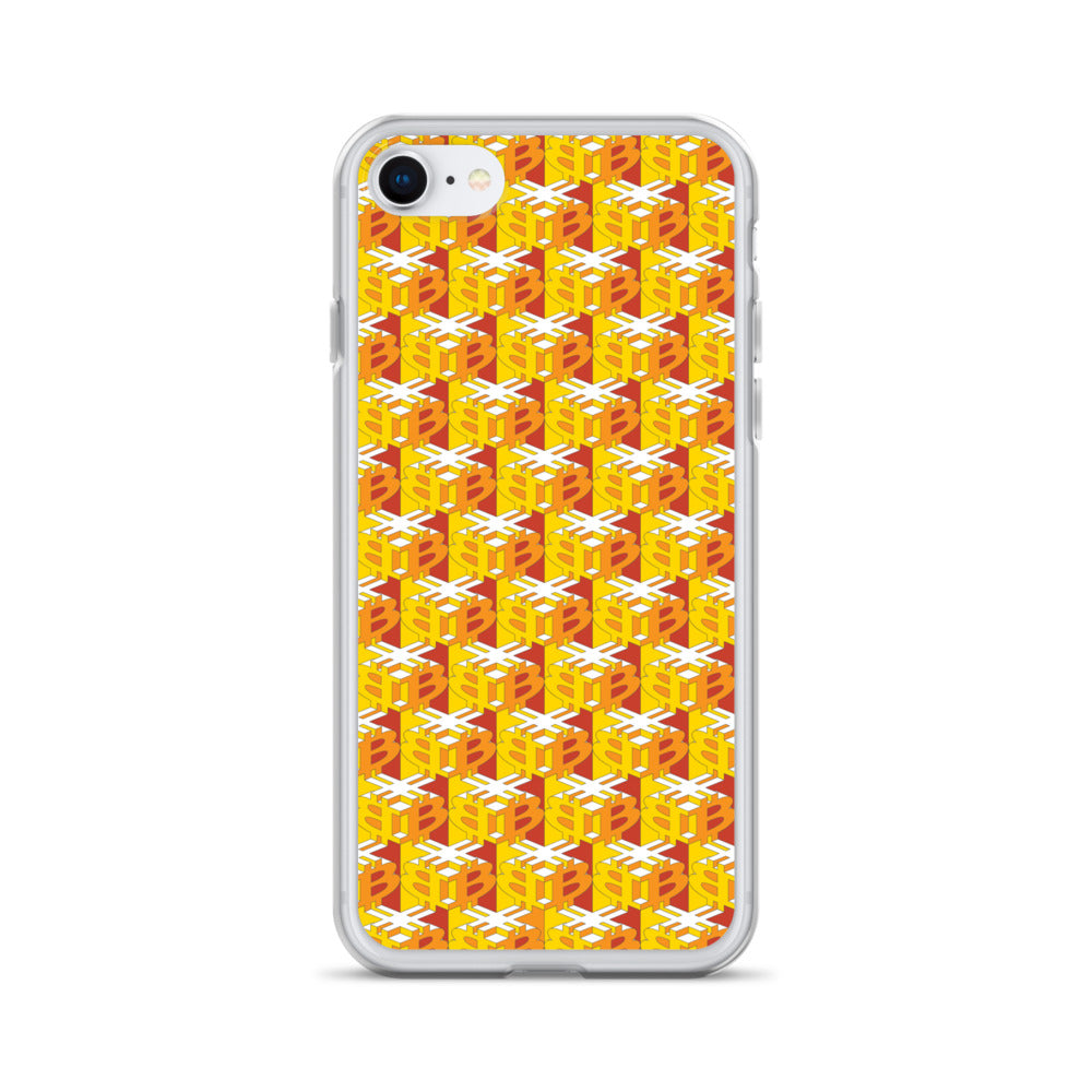 Bitcoin Dice Lattice Red / Clear Case for iPhone®