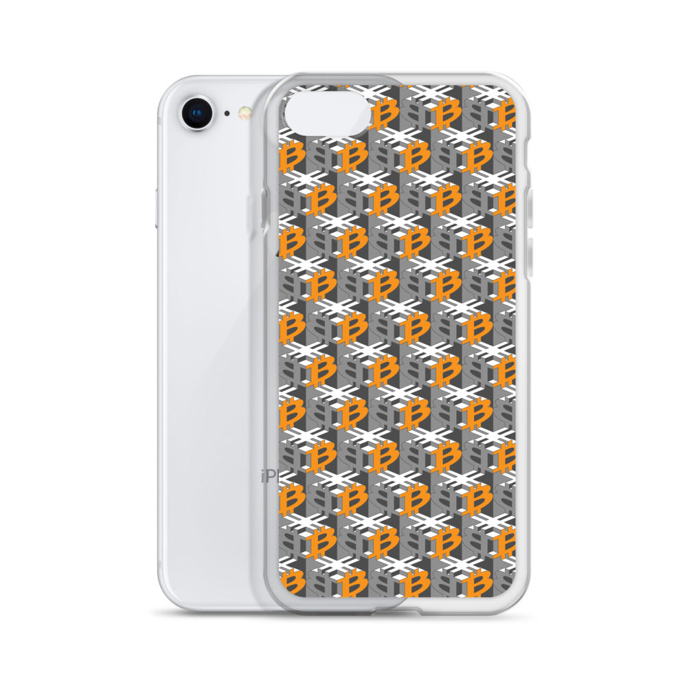 Bitcoin Dice Lattice Gray / Clear Case for iPhone®
