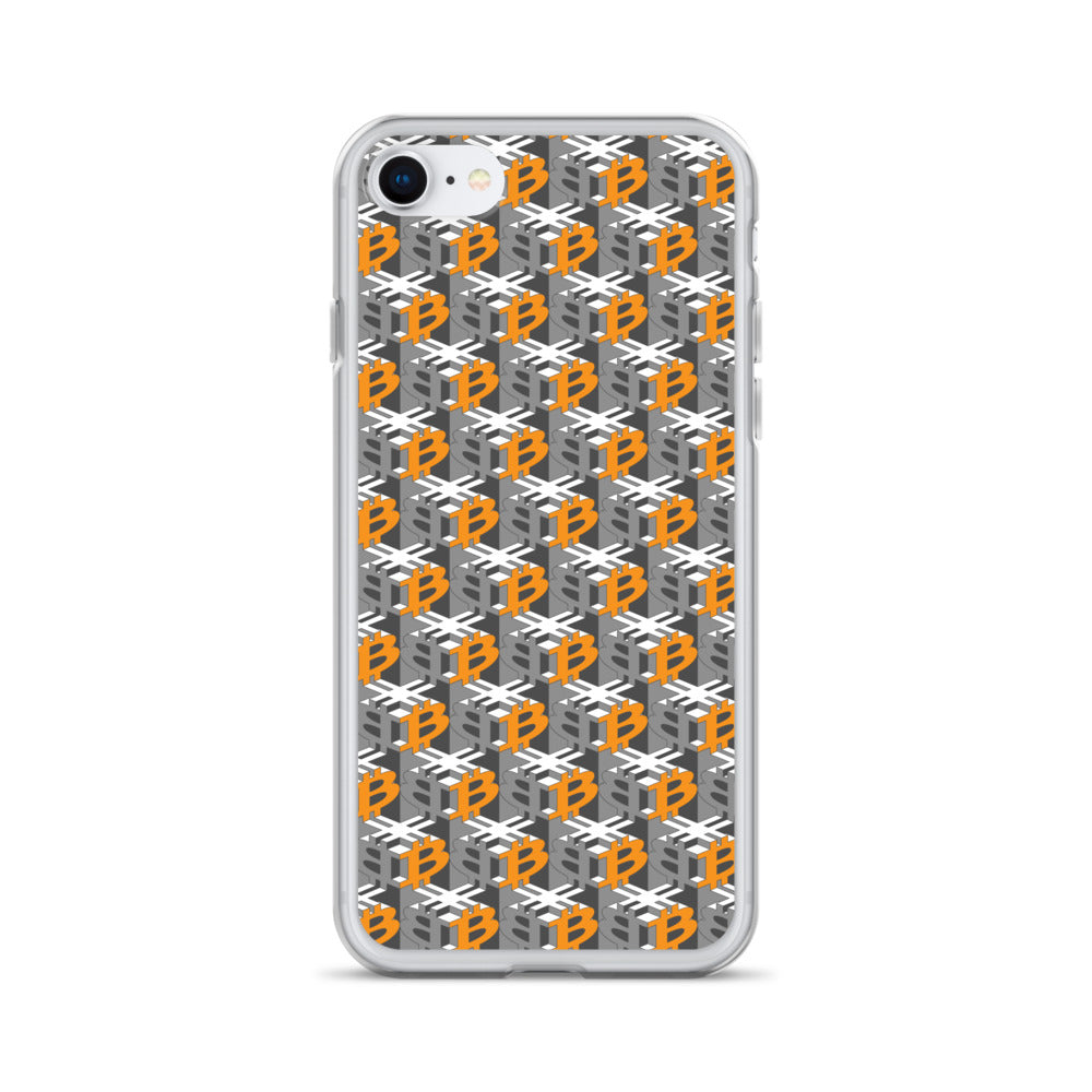 Bitcoin Dice Lattice Gray / Clear Case for iPhone®