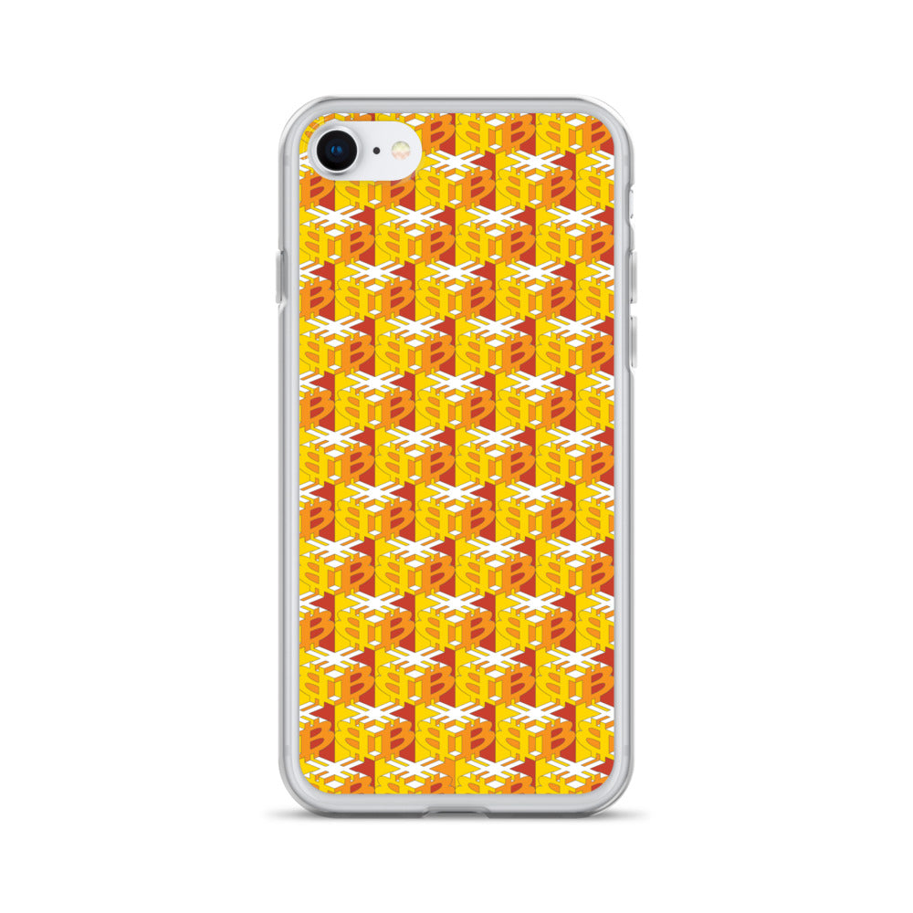 Bitcoin Dice Lattice Red / Clear Case for iPhone®