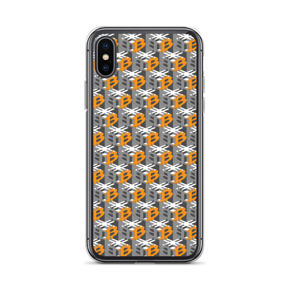 Bitcoin Dice Lattice Gray / Clear Case for iPhone®