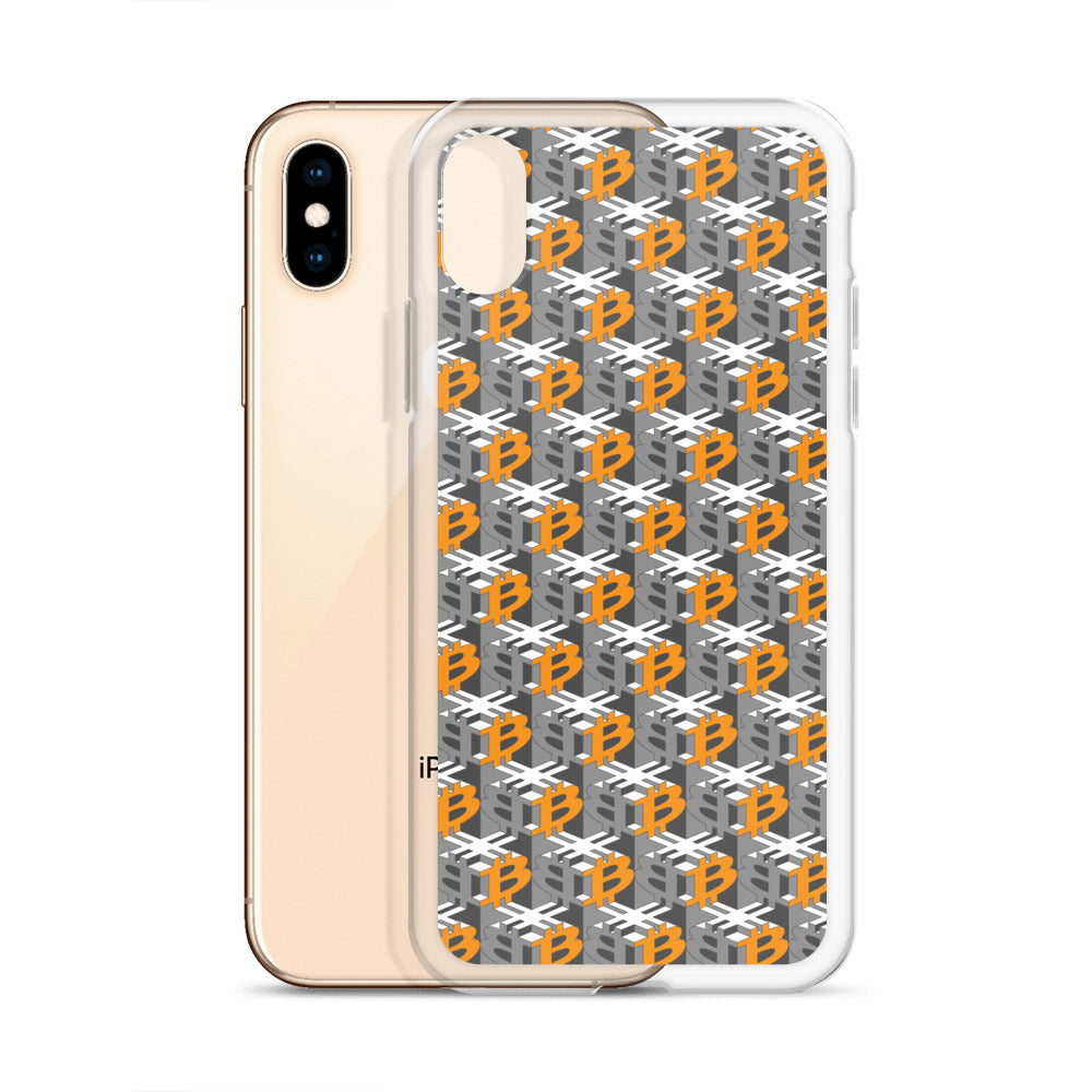 Bitcoin Dice Lattice Gray / Clear Case for iPhone®