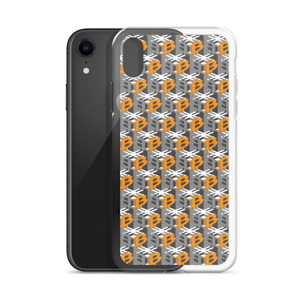 Bitcoin Dice Lattice Gray / Clear Case for iPhone®