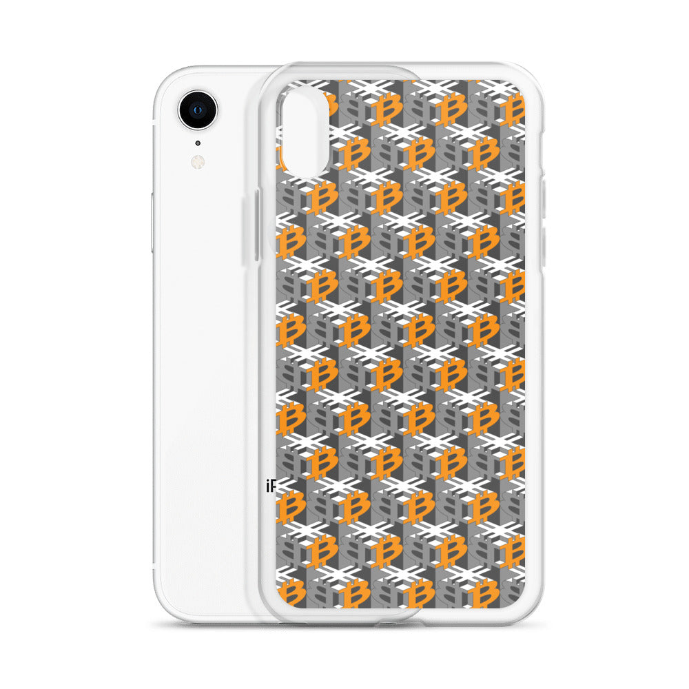 Bitcoin Dice Lattice Gray / Clear Case for iPhone®