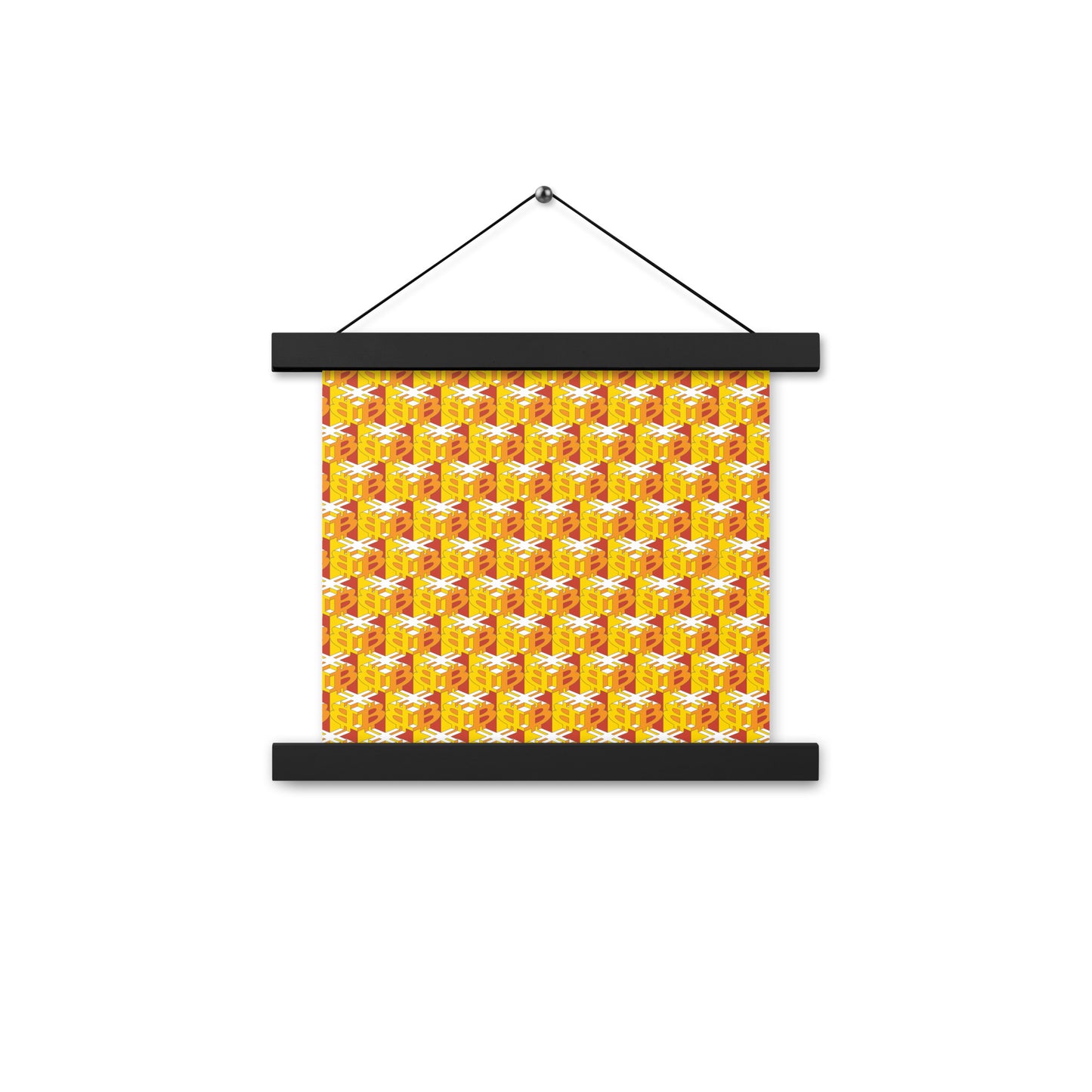 Bitcoin Dice Lattice (Red) Poster with hangers