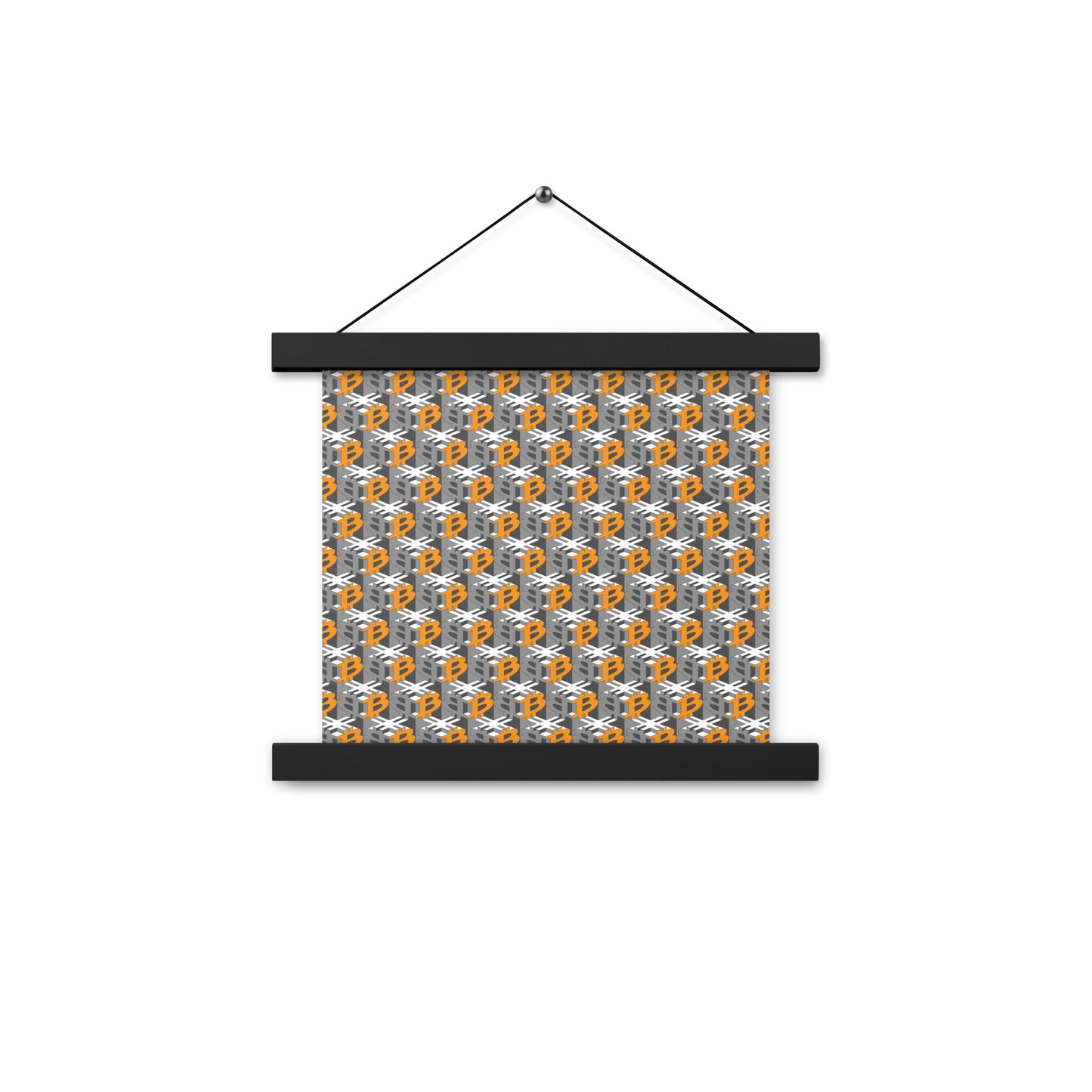 Bitcoin Dice Lattice Gray Poster with hangers