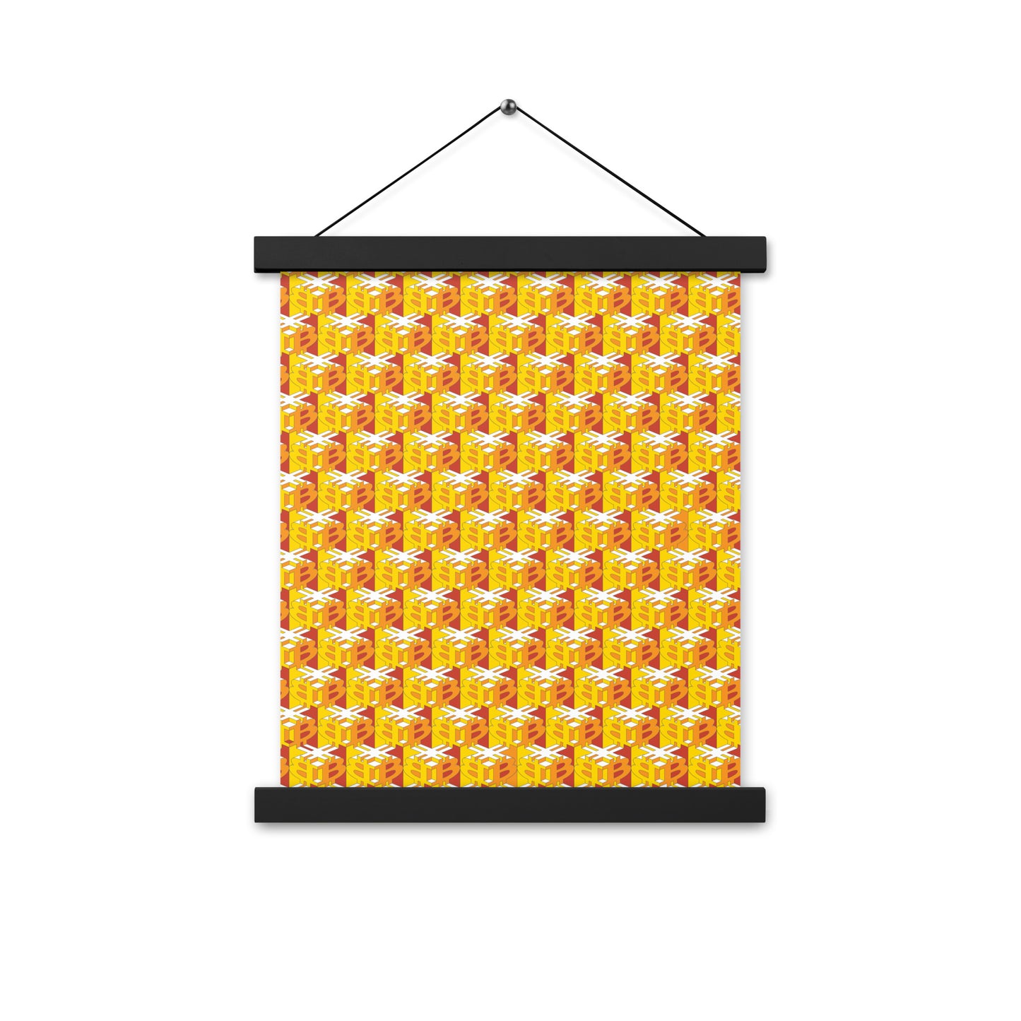 Bitcoin Dice Lattice (Red) Poster with hangers