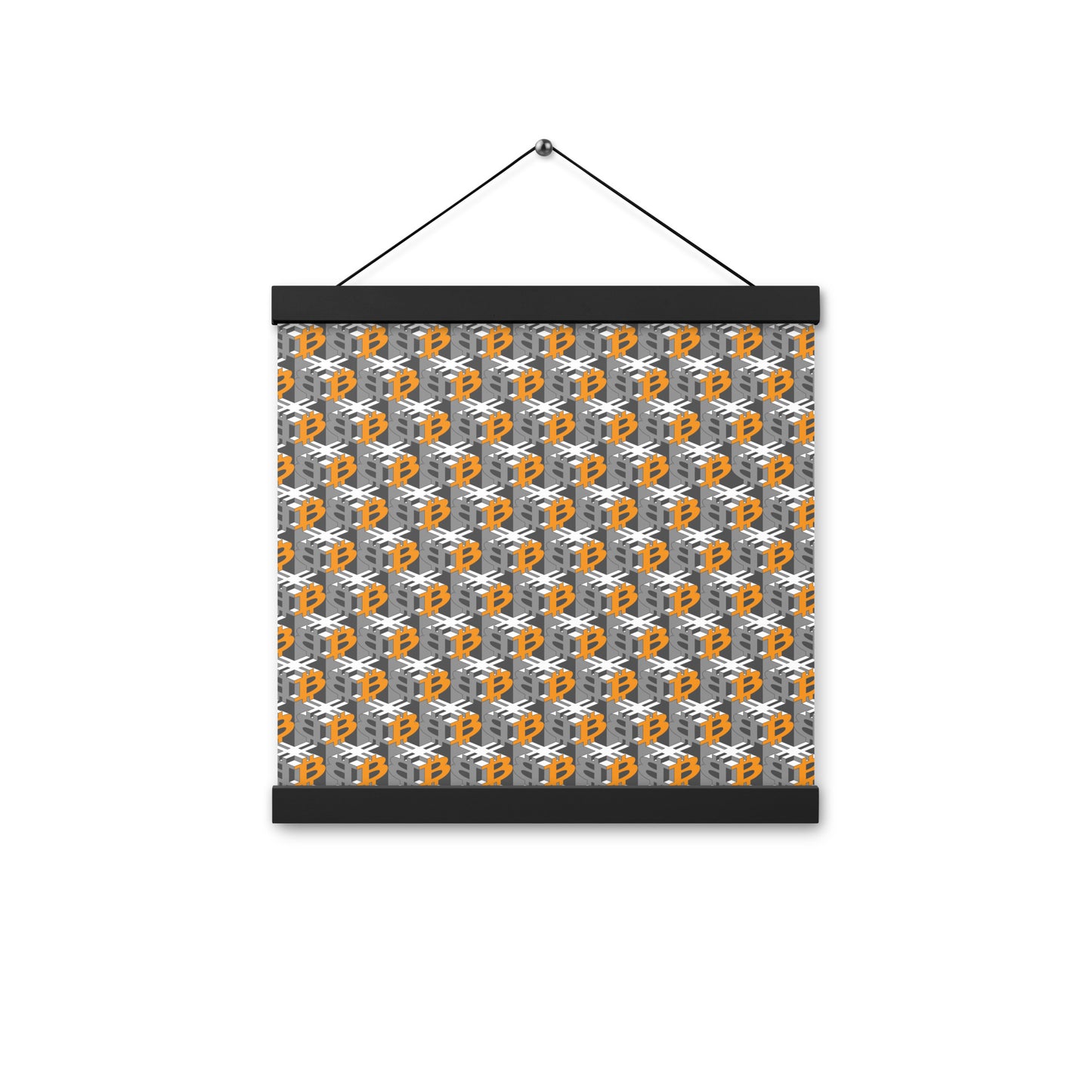 Bitcoin Dice Lattice Gray Poster with hangers