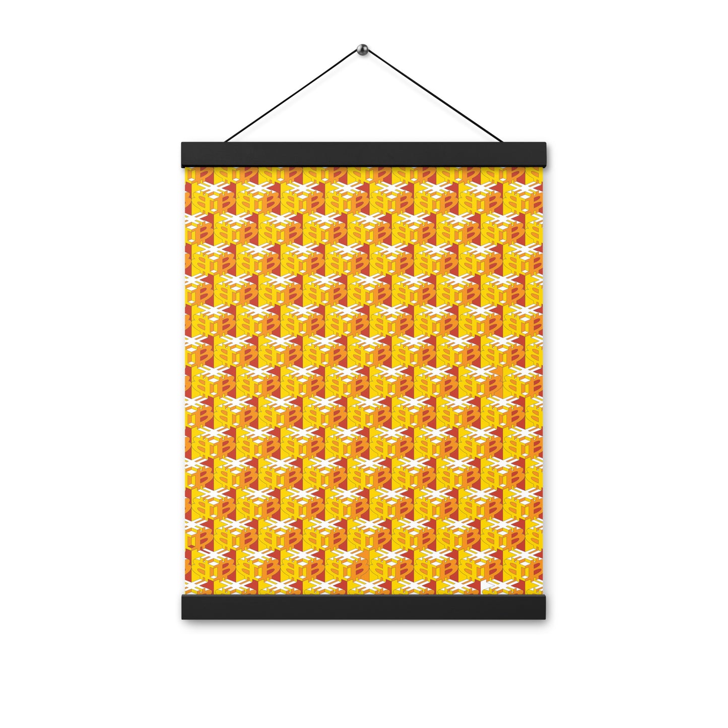 Bitcoin Dice Lattice (Red) Poster with hangers