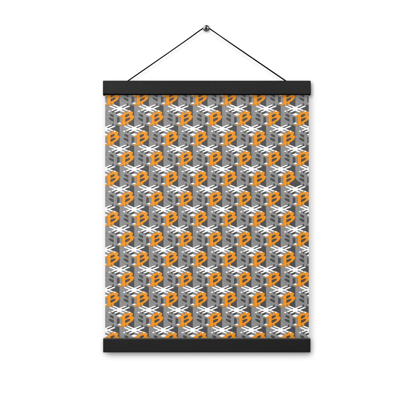 Bitcoin Dice Lattice Gray Poster with hangers