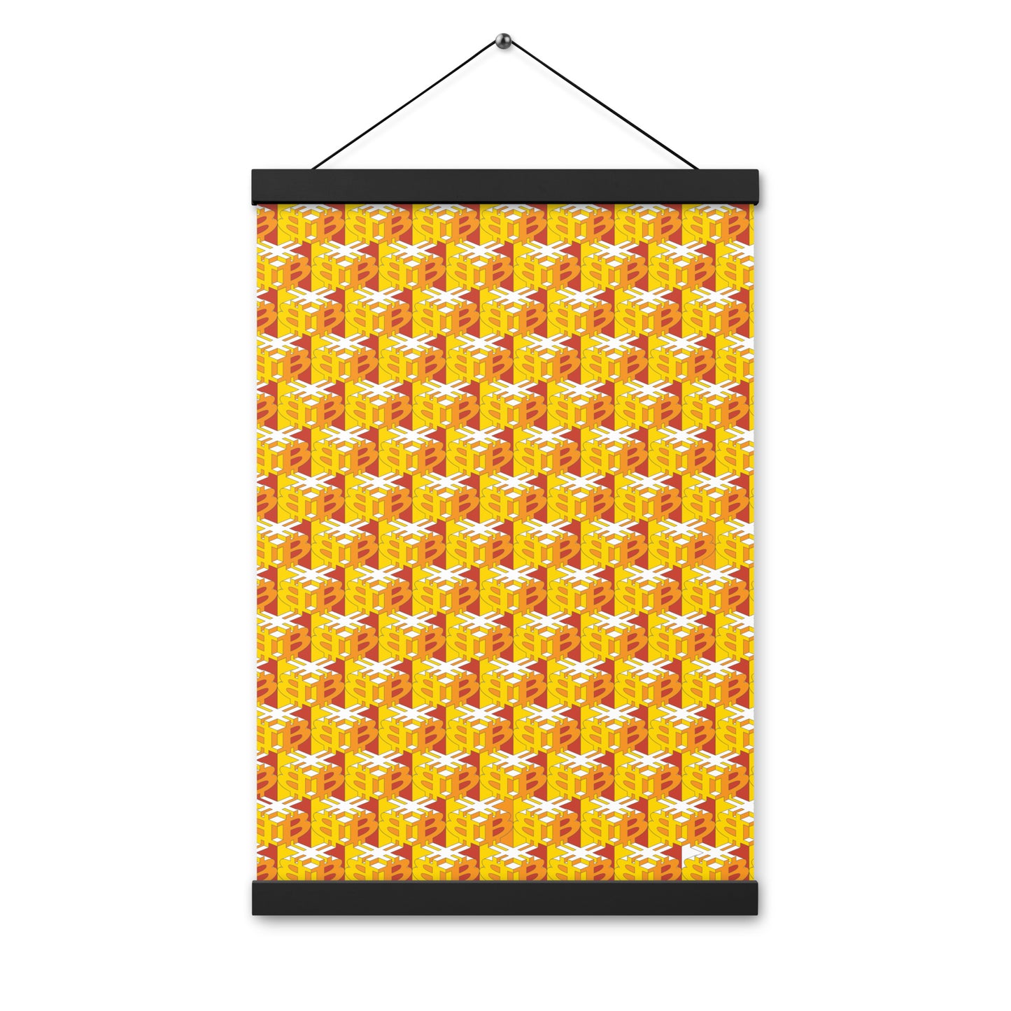 Bitcoin Dice Lattice (Red) Poster with hangers