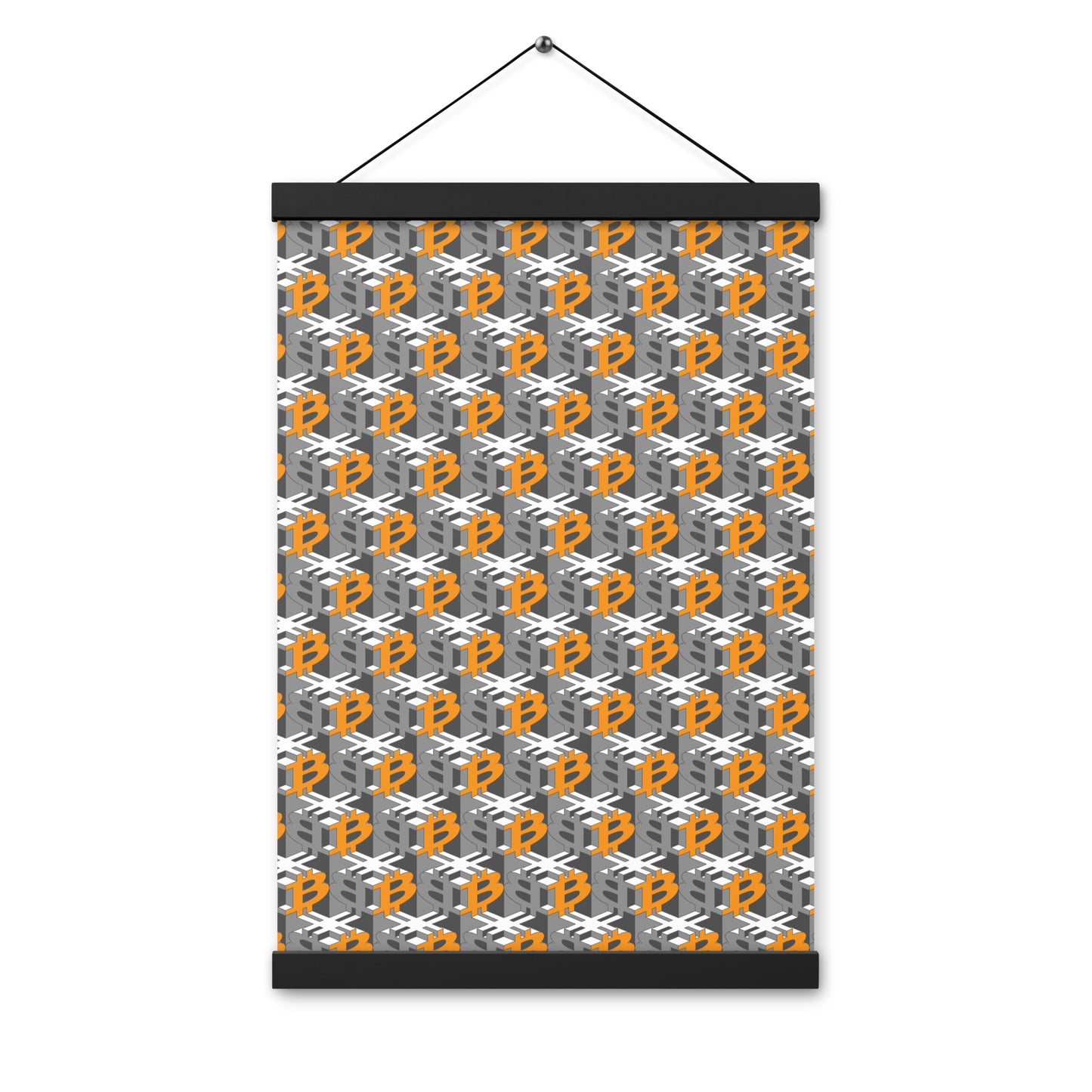 Bitcoin Dice Lattice Gray Poster with hangers